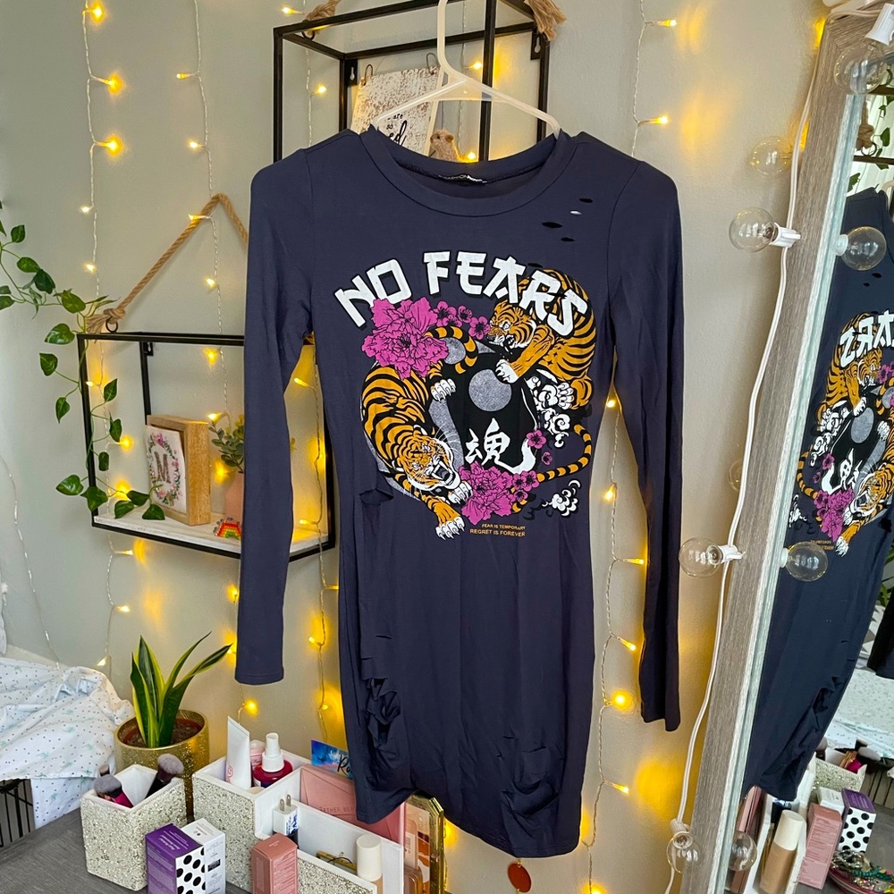 No Fear Tiger Graphic Dress